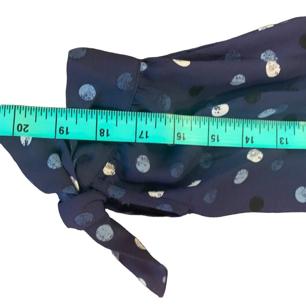 NWOT Fortune + Ivy Stitch Fix | Navy Polka Dot V-neck 3/4 Sleeve Top Blouse | XS - Picture 9 of 9